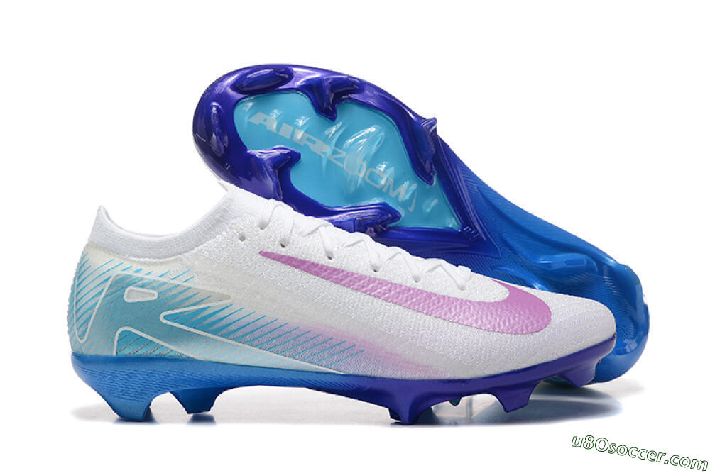 Nike Air Zoom Mercurial Vapor 16 Elite FG Firm Ground Soccer Cleats - White/Purple/Blue 1