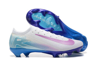 Nike Air Zoom Mercurial Vapor 16 Elite FG Firm Ground Soccer Cleats - White/Purple/Blue