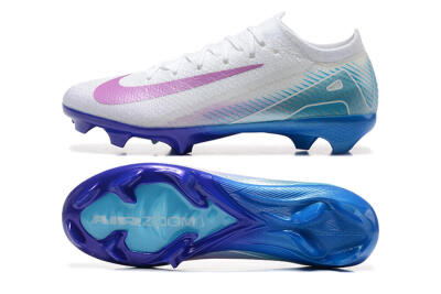 Nike Air Zoom Mercurial Vapor 16 Elite FG Firm Ground Soccer Cleats - White/Purple/Blue