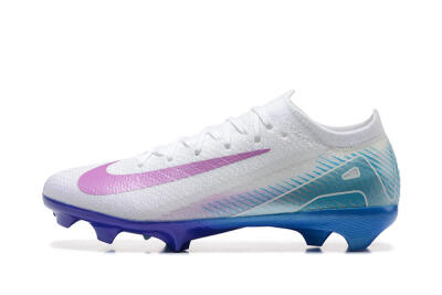 Nike Air Zoom Mercurial Vapor 16 Elite FG Firm Ground Soccer Cleats - White/Purple/Blue
