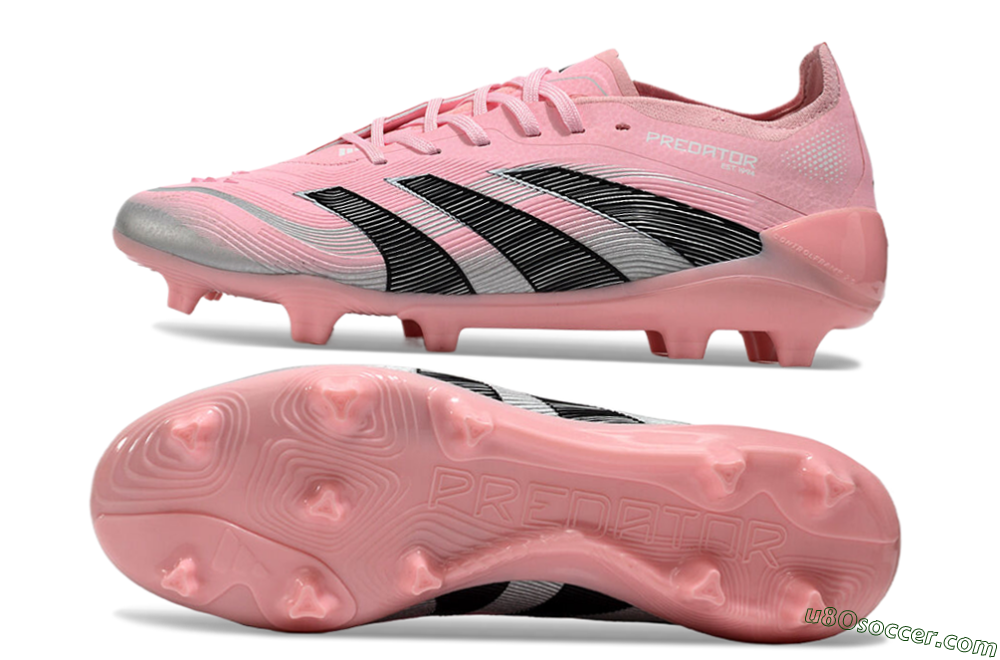Adidas Predator Elite 25 FG Firm Ground Soccer Cleats - Pink/Black/Silver 0