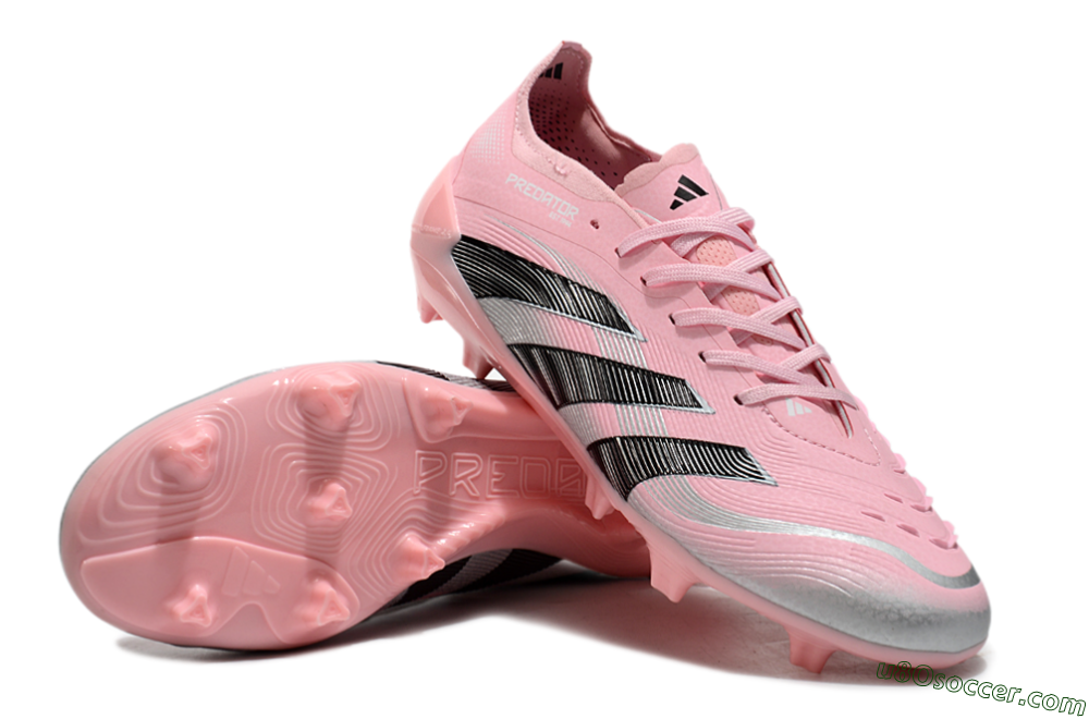 Adidas Predator Elite 25 FG Firm Ground Soccer Cleats - Pink/Black/Silver 3