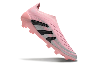 Adidas Predator Elite 25 Laceless FG Firm Ground Soccer Cleats - Pink/Black/Silver