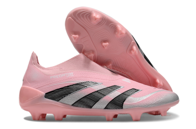 Adidas Predator Elite 25 Laceless FG Firm Ground Soccer Cleats - Pink/Black/Silver