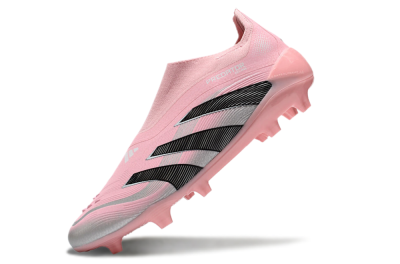 Adidas Predator Elite 25 Laceless FG Firm Ground Soccer Cleats - Pink/Black/Silver