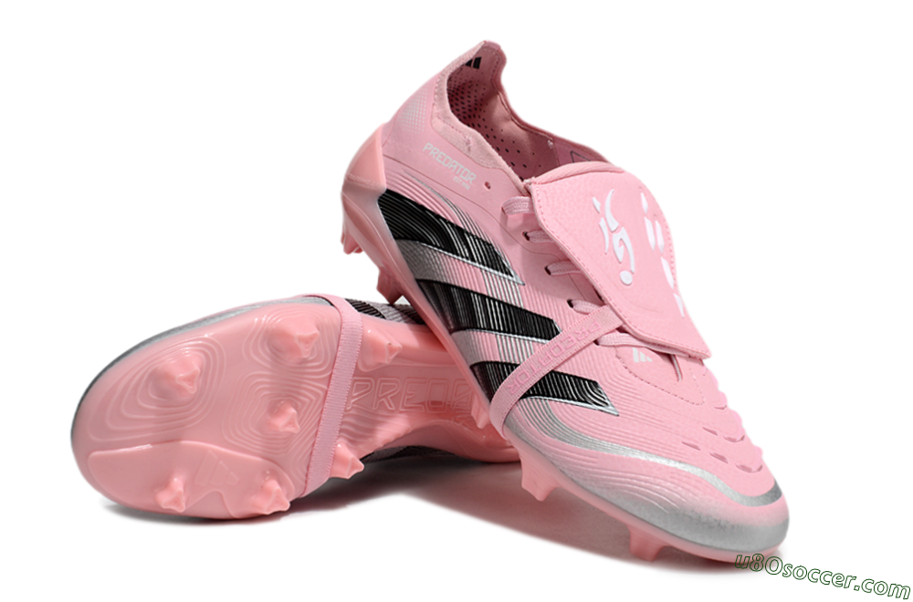 Adidas Predator Elite Foldover Tongue FG Firm Ground Soccer Cleats - Pink/Black/Silver 3