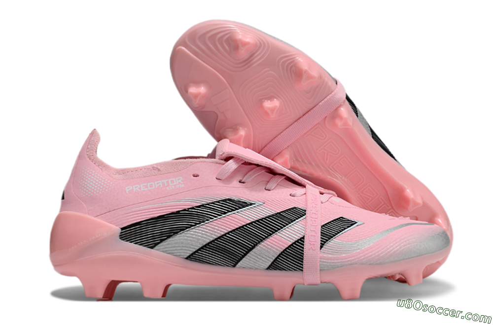 Adidas Predator Elite Foldover Tongue FG Firm Ground Soccer Cleats - Pink/Black/Silver 1