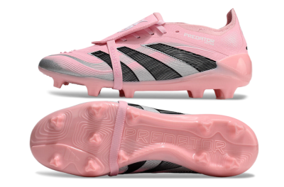 Adidas Predator Elite Foldover Tongue FG Firm Ground Soccer Cleats - Pink/Black/Silver