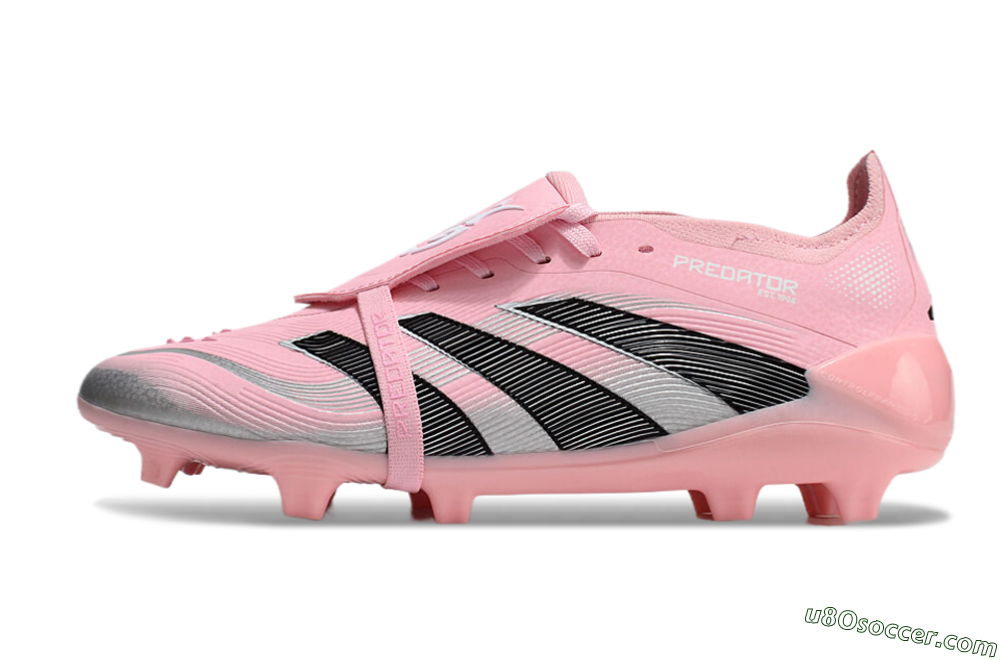 Adidas Predator Elite Foldover Tongue FG Firm Ground Soccer Cleats - Pink/Black/Silver 2