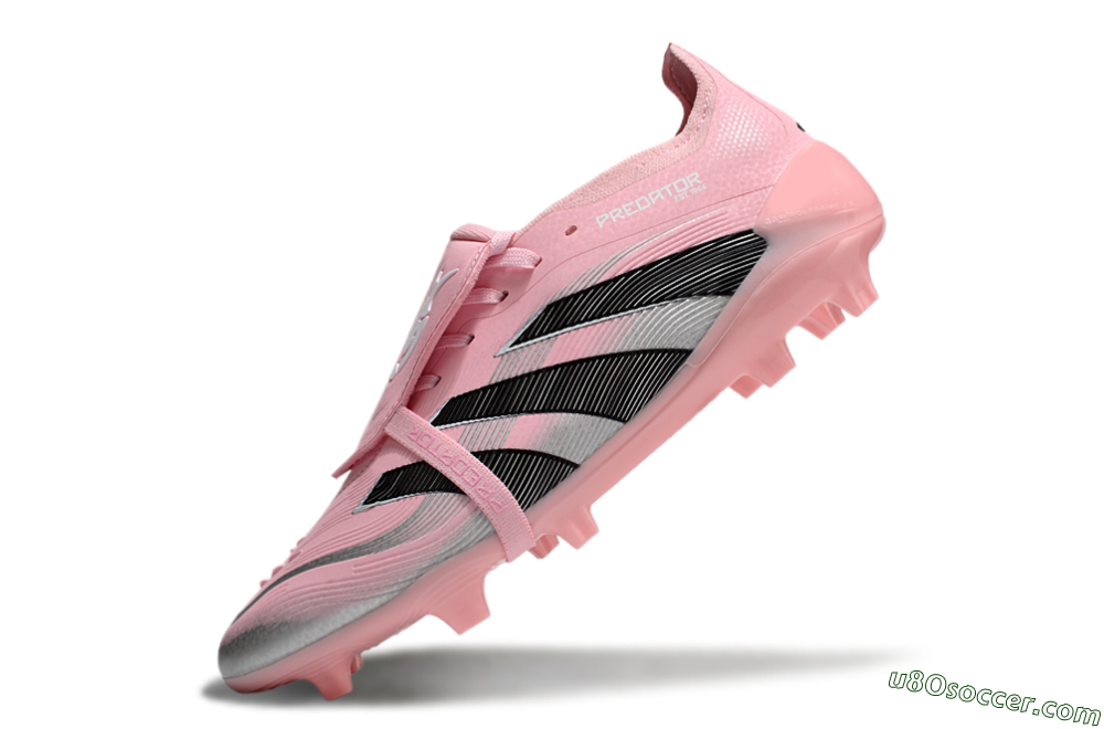 Adidas Predator Elite Foldover Tongue FG Firm Ground Soccer Cleats - Pink/Black/Silver 5