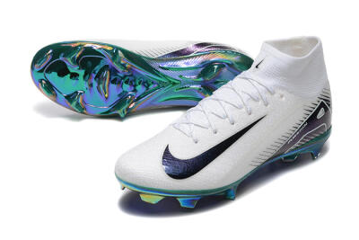 Nike Air Zoom Mercurial Superfly 10 Elite FG Firm Ground Soccer Cleats - White/Blue/Gold