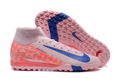 Nike Air Zoom Mercurial Superfly 10 Elite TF Artificial Turf Soccer Shoes - Pink/Blue/White