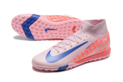 Nike Air Zoom Mercurial Superfly 10 Elite TF Artificial Turf Soccer Shoes - Pink/Blue/White
