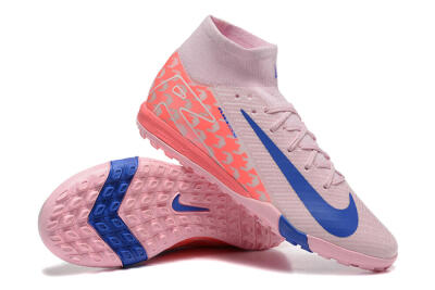 Nike Air Zoom Mercurial Superfly 10 Elite TF Artificial Turf Soccer Shoes - Pink/Blue/White