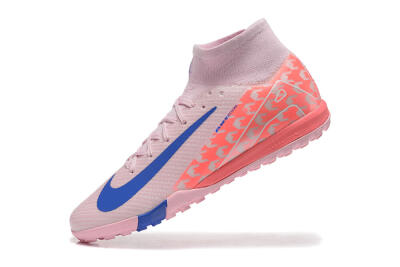 Nike Air Zoom Mercurial Superfly 10 Elite TF Artificial Turf Soccer Shoes - Pink/Blue/White