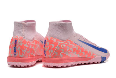 Nike Air Zoom Mercurial Superfly 10 Elite TF Artificial Turf Soccer Shoes - Pink/Blue/White