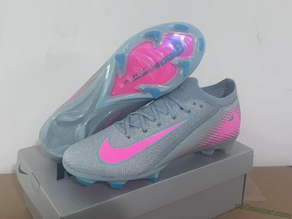 Nike Air Zoom Mercurial Vapor 16 Elite FG Firm Ground Soccer Cleats - Jade/Pink/Silver