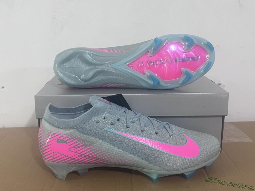 Nike Air Zoom Mercurial Vapor 16 Elite FG Firm Ground Soccer Cleats - Jade/Pink/Silver