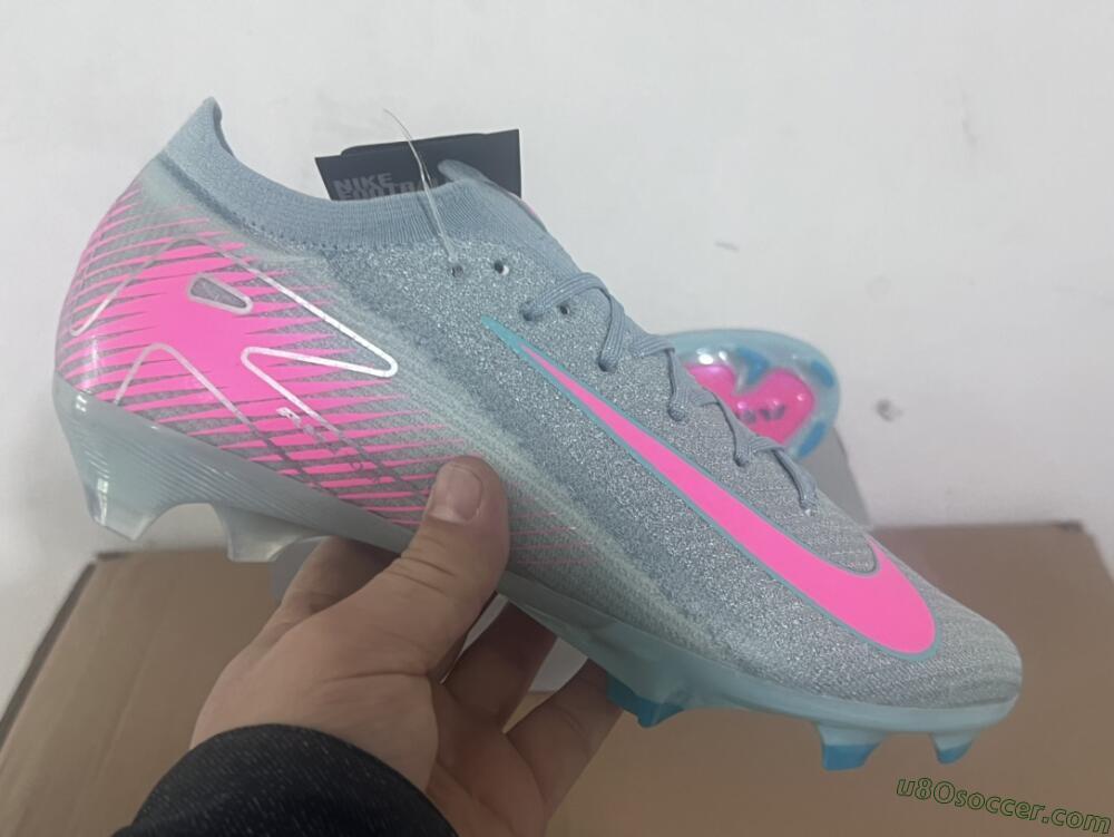 Nike Air Zoom Mercurial Vapor 16 Elite FG Firm Ground Soccer Cleats - Jade/Pink/Silver