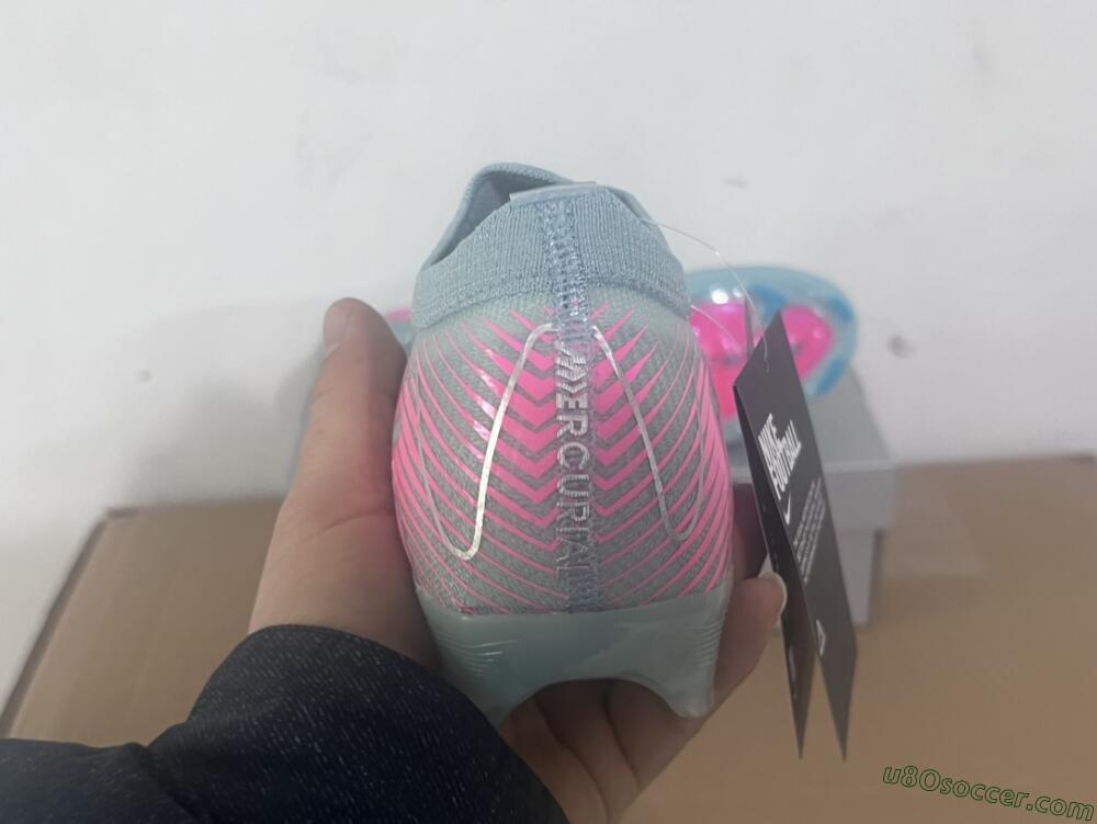 Nike Air Zoom Mercurial Vapor 16 Elite FG Firm Ground Soccer Cleats - Jade/Pink/Silver