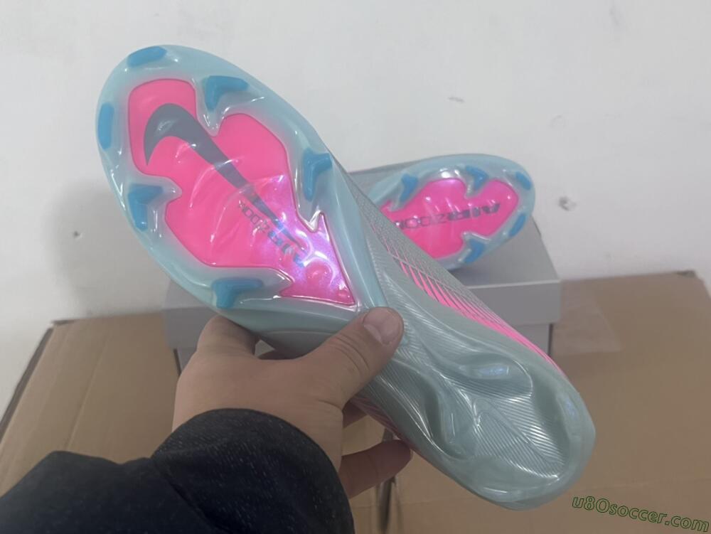 Nike Air Zoom Mercurial Vapor 16 Elite FG Firm Ground Soccer Cleats - Jade/Pink/Silver