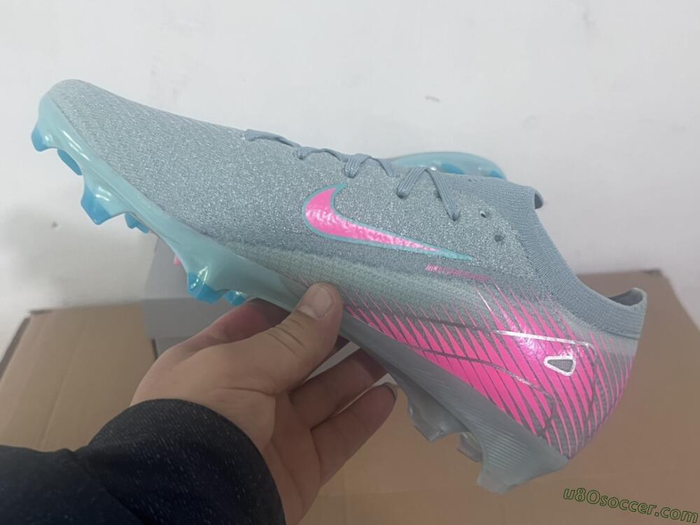 Nike Air Zoom Mercurial Vapor 16 Elite FG Firm Ground Soccer Cleats - Jade/Pink/Silver