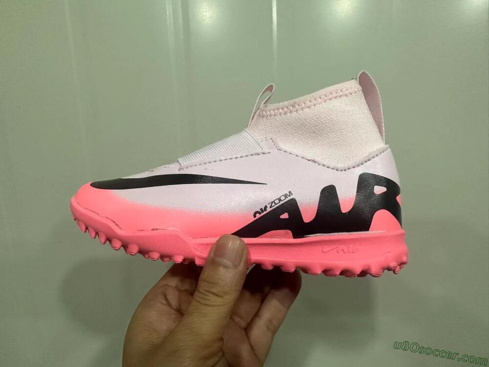 Nike Air Zoom Mercurial Superfly 9 Elite TF Artificial Turf Soccer Shoes - Pink/Black