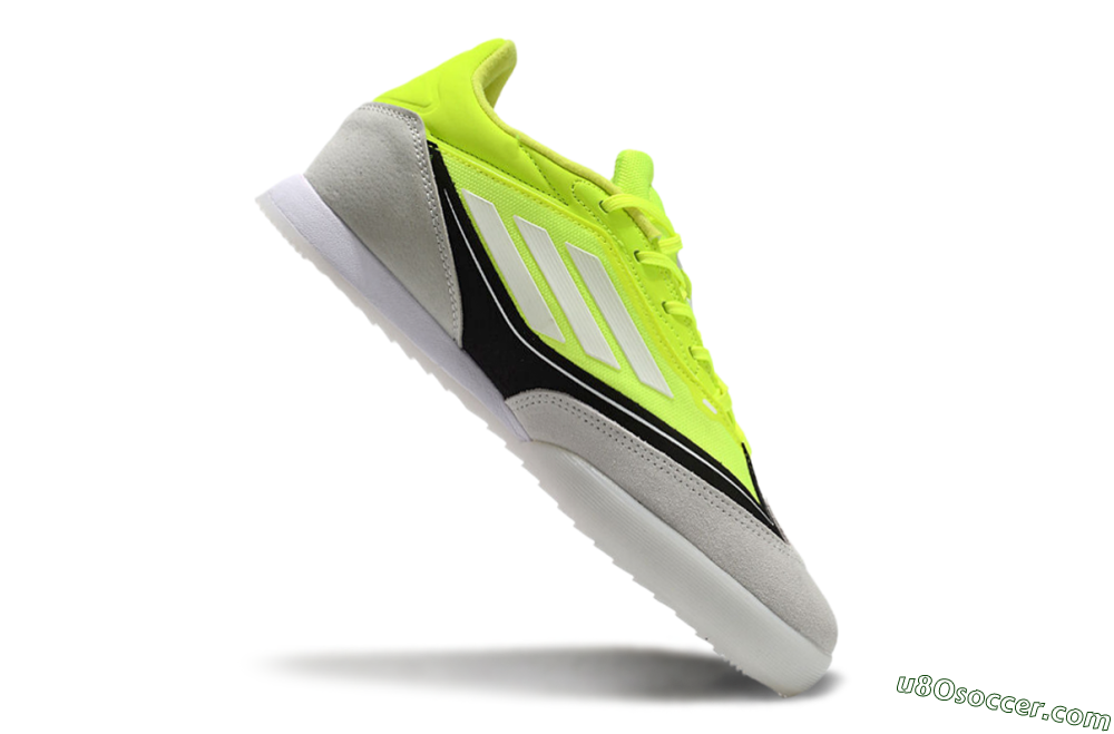 Messi x Adidas F50 Elite IC Indoor & Futsal Soccer Shoes - Yellow/Grey/Black 4