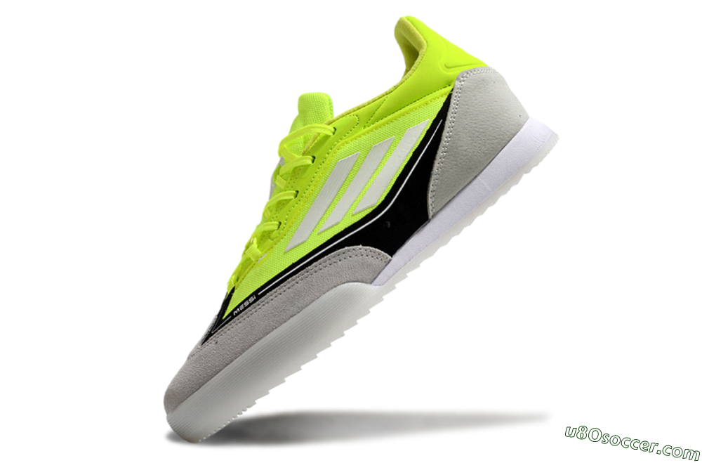 Messi x Adidas F50 Elite IC Indoor & Futsal Soccer Shoes - Yellow/Grey/Black 5
