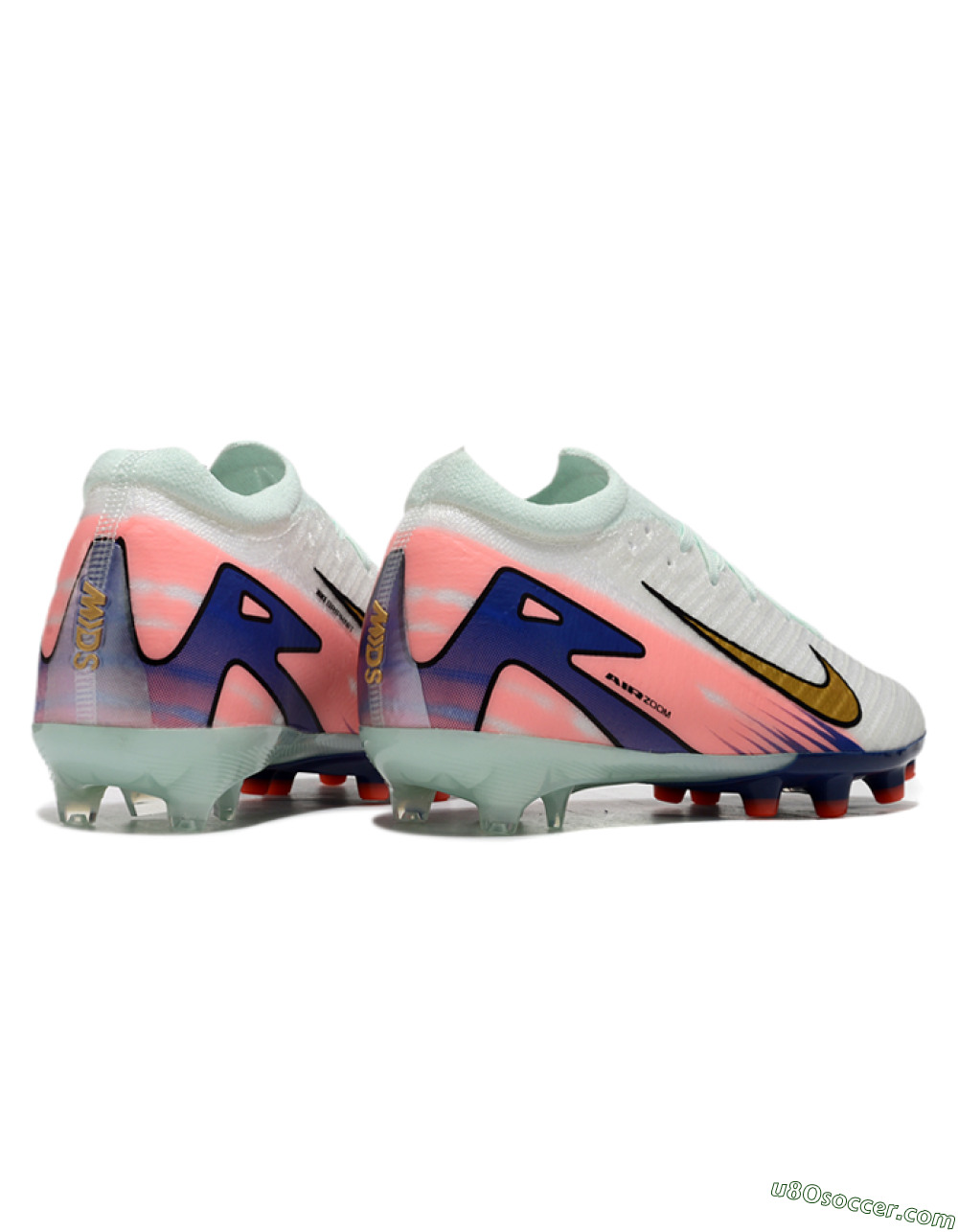 Nike Air Zoom Mercurial Vapor 16 Elite AG Artificial Grass Soccer Cleats - Jade/Gold/Blue 6