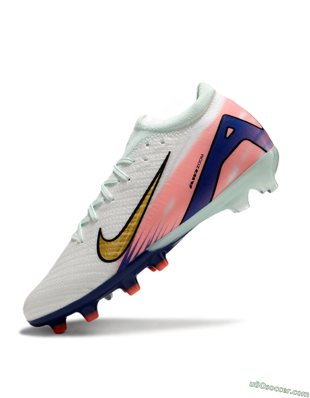 Nike Air Zoom Mercurial Vapor 16 Elite AG Artificial Grass Soccer Cleats - Jade/Gold/Blue 5