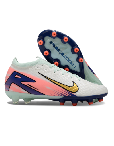 Nike Air Zoom Mercurial Vapor 16 Elite AG Artificial Grass Soccer Cleats - Jade/Gold/Blue
