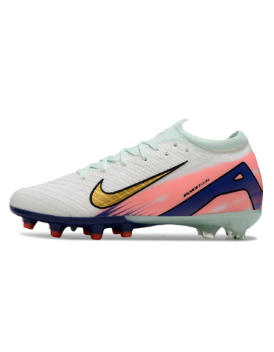 Nike Air Zoom Mercurial Vapor 16 Elite AG Artificial Grass Soccer Cleats - Jade/Gold/Blue