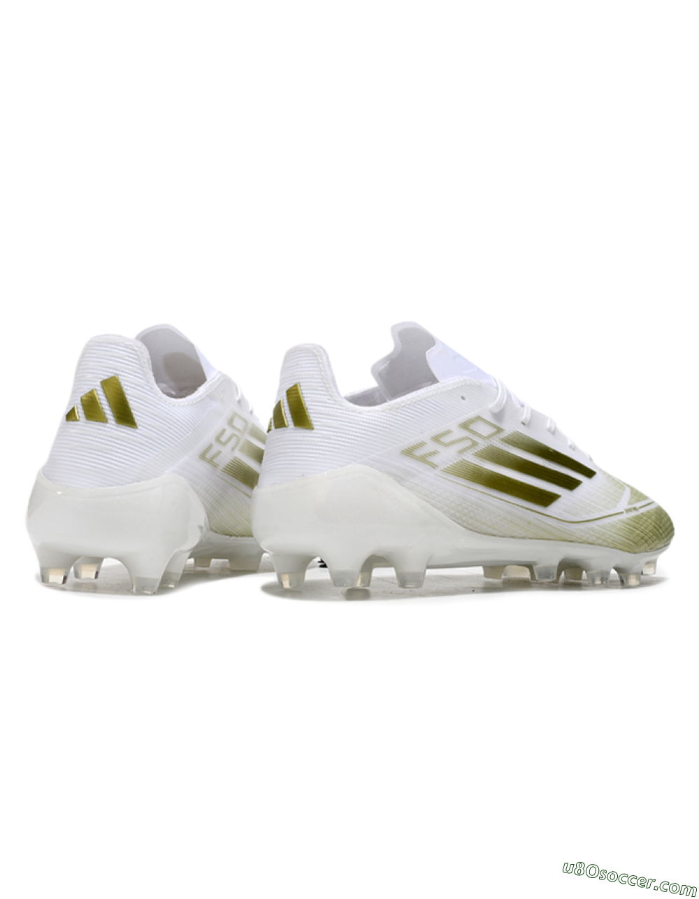 Adidas F50 Elite AG Artificial Grass Soccer Cleats - White/Gold 6