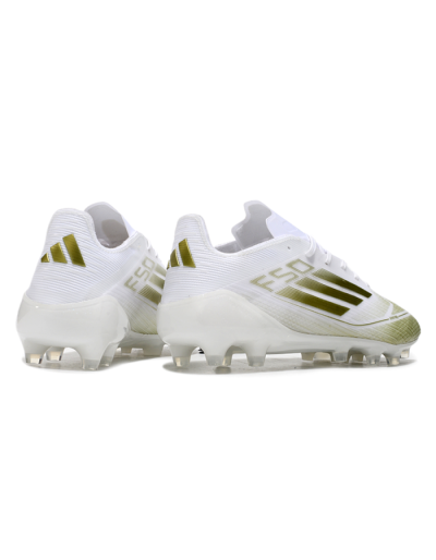 Adidas F50 Elite AG Artificial Grass Soccer Cleats - White/Gold
