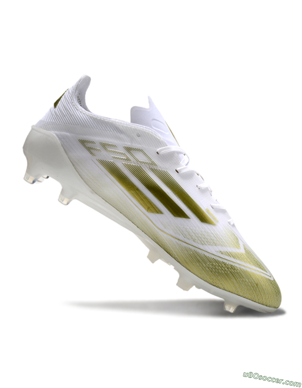 Adidas F50 Elite AG Artificial Grass Soccer Cleats - White/Gold 4