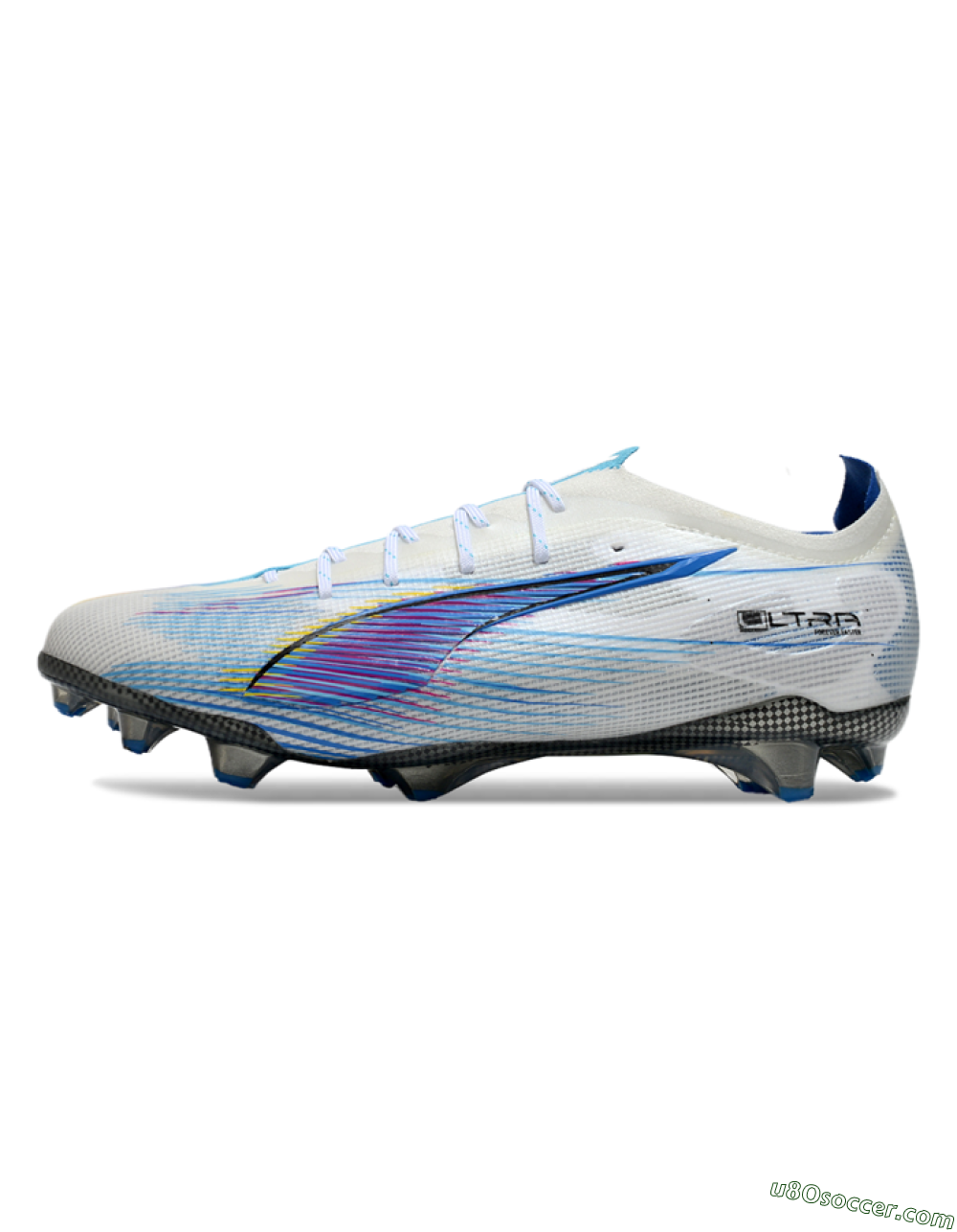 Puma Ultra Ultimate FG Firm Ground Soccer Cleats - Beige/Blue/Yellow 2