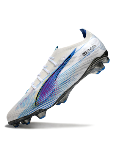 Puma Ultra Ultimate FG Firm Ground Soccer Cleats - Beige/Blue/Yellow