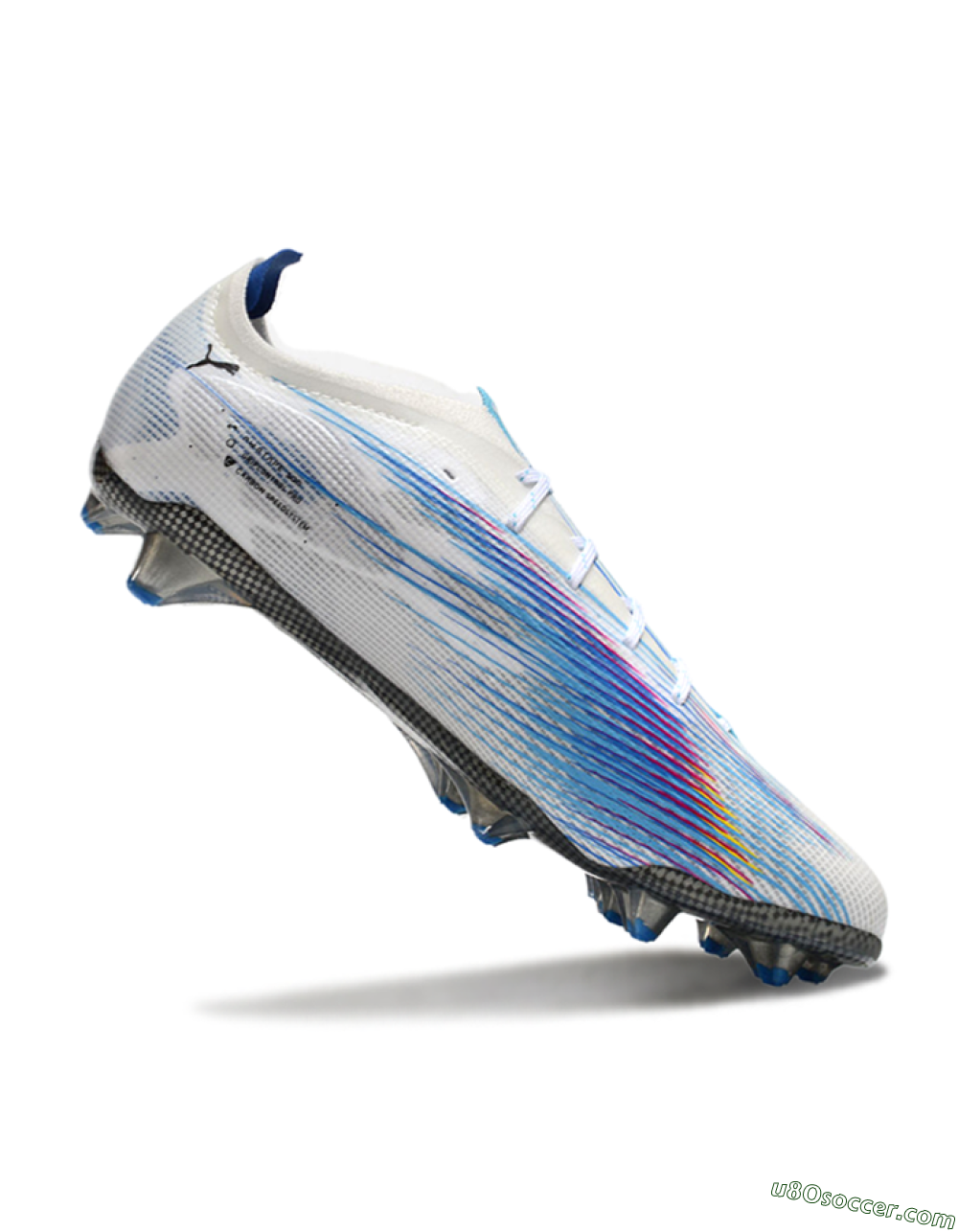 Puma Ultra Ultimate FG Firm Ground Soccer Cleats - Beige/Blue/Yellow 4