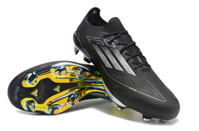 Adidas F50+ Lightstrike Pro Elite FG Firm Ground Soccer Cleats - Black/Silver/Gold