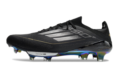 Adidas F50+ Lightstrike Pro Elite FG Firm Ground Soccer Cleats - Black/Silver/Gold