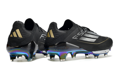 Adidas F50+ Lightstrike Pro Elite FG Firm Ground Soccer Cleats - Black/Silver/Gold