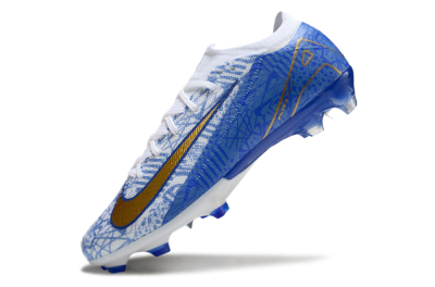 Nike Air Zoom Mercurial Vapor 16 Elite FG Firm Ground Soccer Cleats - White/Blue/Gold