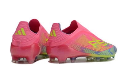 Adidas F50 Elite Laceless FG Firm Ground Soccer Cleats - Pink/Blue/Yellow