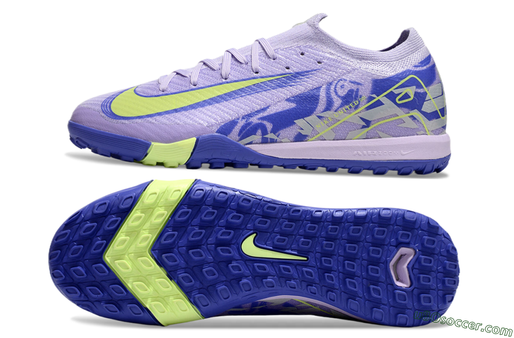 Nike Air Zoom Mercurial Vapor 16 Elite TF Artificial Turf Soccer Shoes - Purple/Yellow/Blue 0