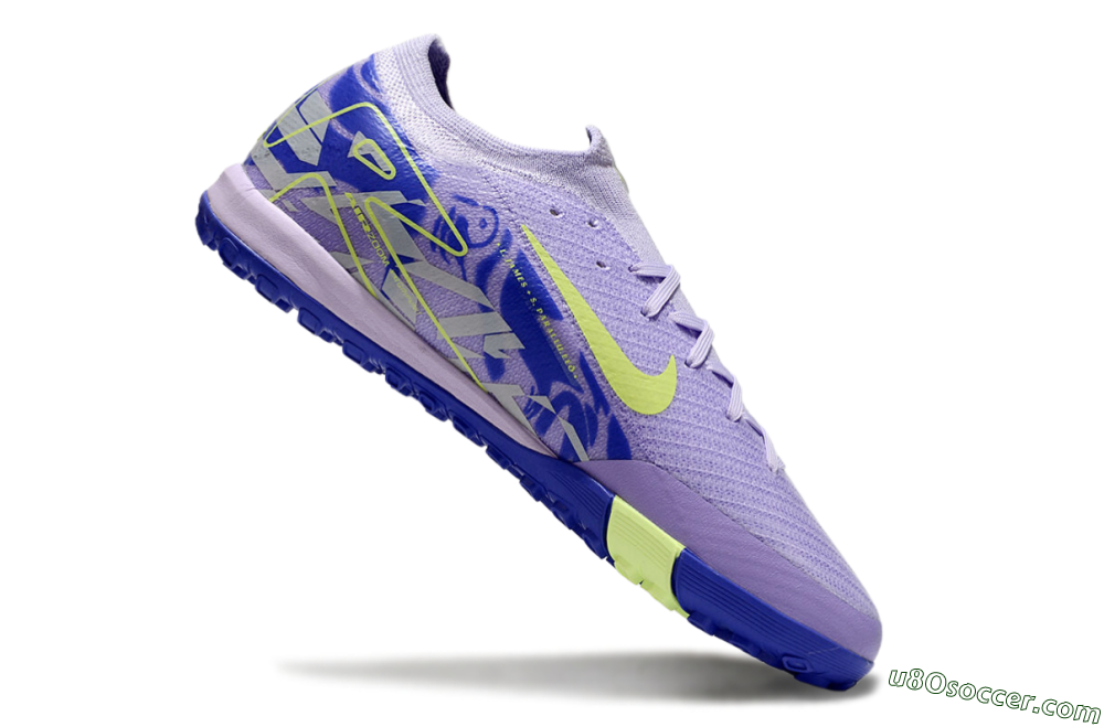 Nike Air Zoom Mercurial Vapor 16 Elite TF Artificial Turf Soccer Shoes - Purple/Yellow/Blue 4