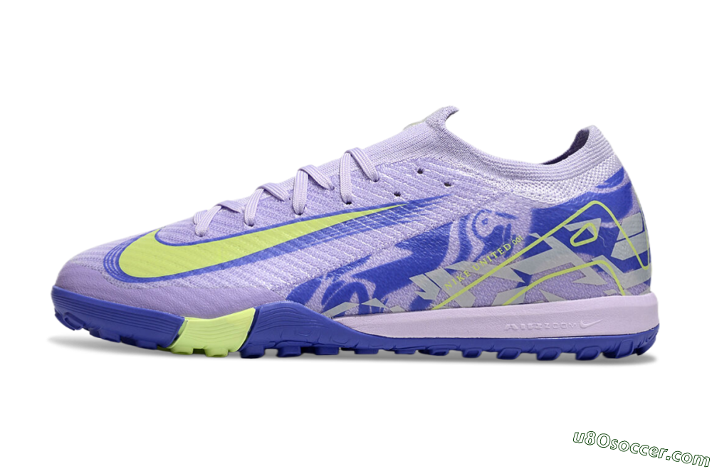 Nike Air Zoom Mercurial Vapor 16 Elite TF Artificial Turf Soccer Shoes - Purple/Yellow/Blue 2