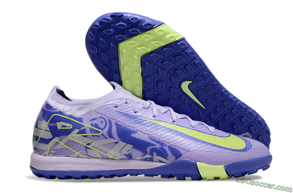 Nike Air Zoom Mercurial Vapor 16 Elite TF Artificial Turf Soccer Shoes - Purple/Yellow/Blue 1