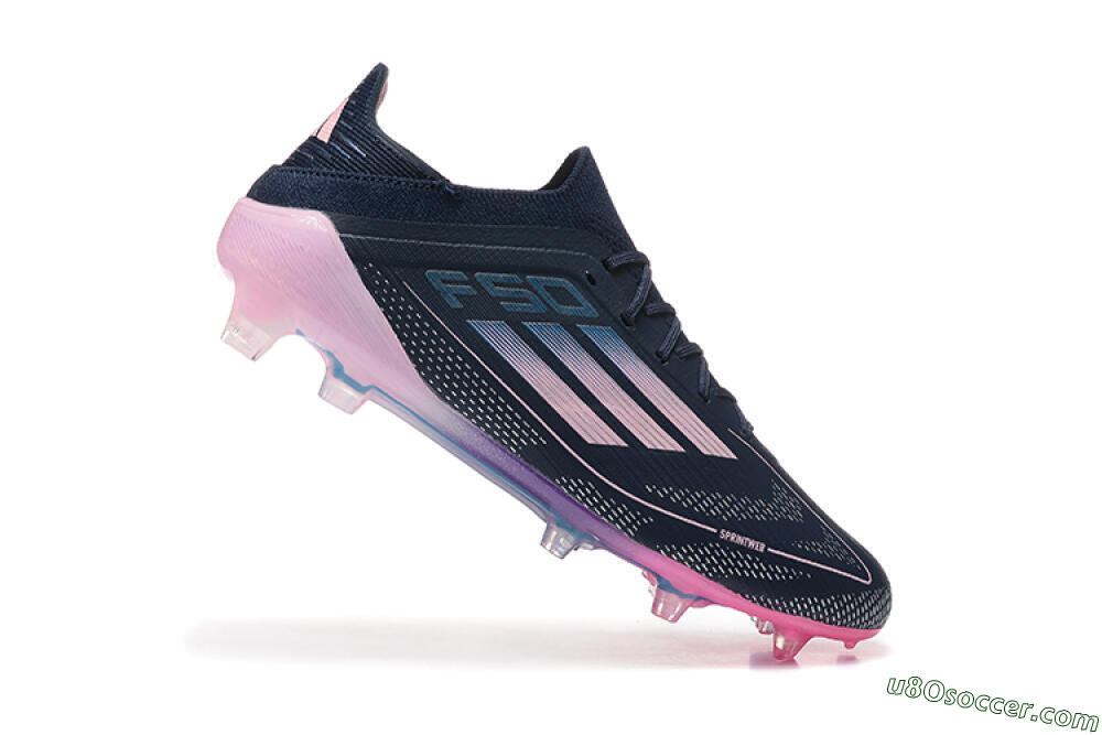 Adidas F50 Elite FG Firm Ground Soccer Cleats - Blue/Pink 4