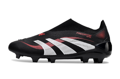Adidas Predator Elite Laceless FG Firm Ground Soccer Cleats - Black/Red/White